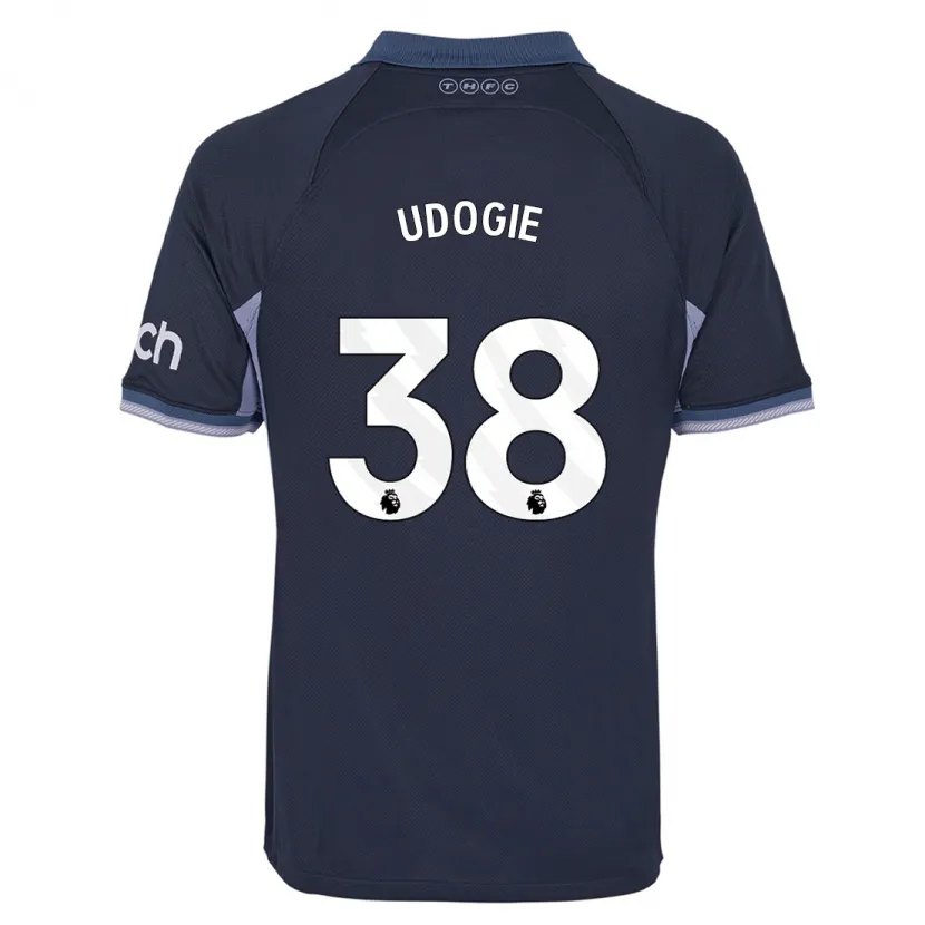 Danxen Hombre Camiseta Destiny Udogie #38 Azul Oscuro 2ª Equipación 2023/24 La Camisa