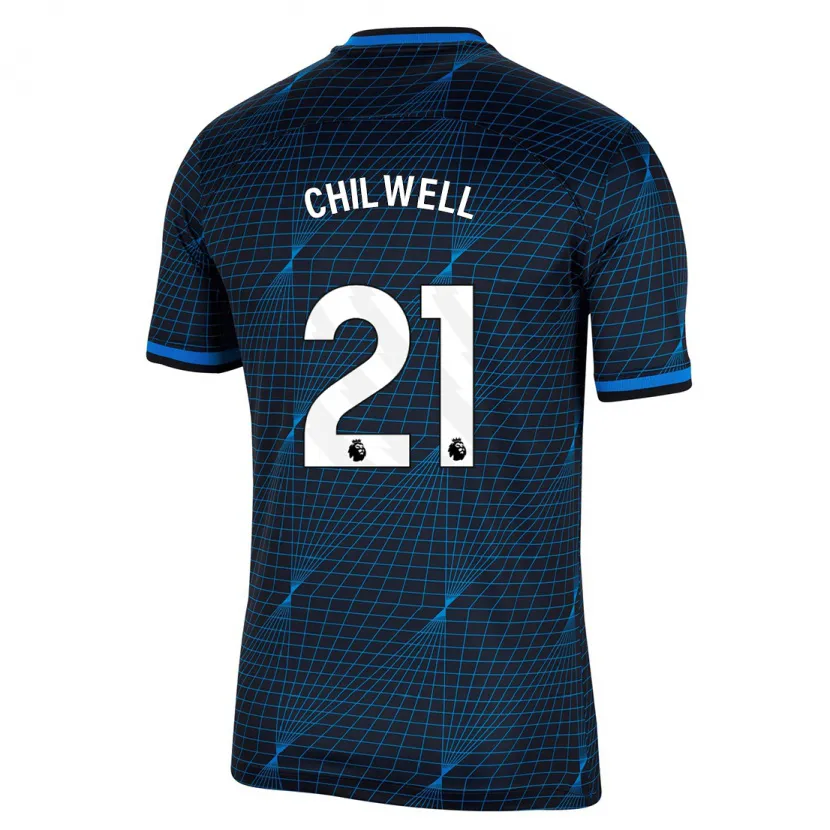 Danxen Hombre Camiseta Ben Chilwell #21 Azul Oscuro 2ª Equipación 2023/24 La Camisa