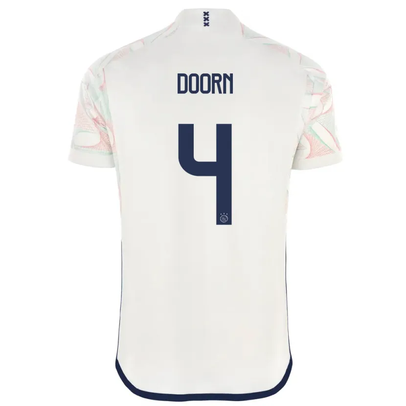 Danxen Hombre Camiseta Lisa Doorn #4 Blanco 2ª Equipación 2023/24 La Camisa