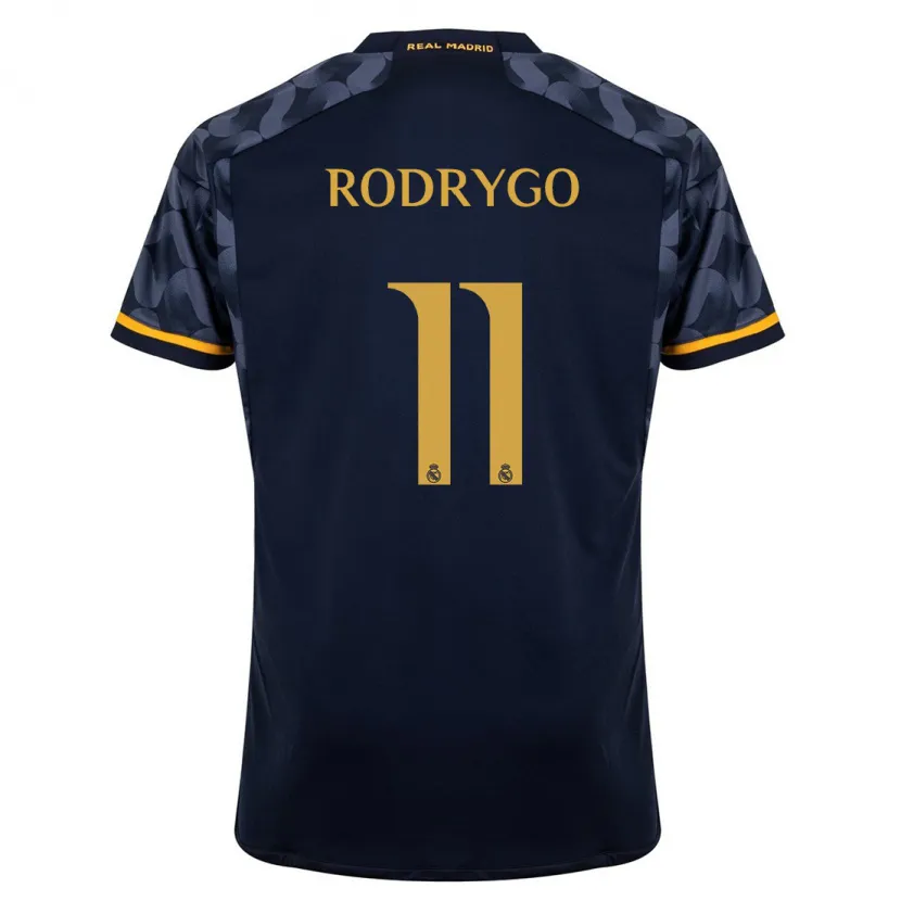 Danxen Hombre Camiseta Rodrygo #11 Azul Oscuro 2ª Equipación 2023/24 La Camisa