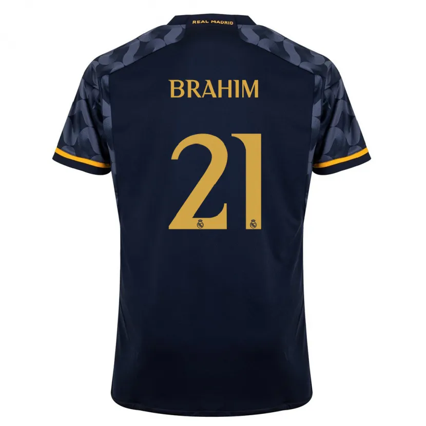 Danxen Hombre Camiseta Brahim Díaz #21 Azul Oscuro 2ª Equipación 2023/24 La Camisa