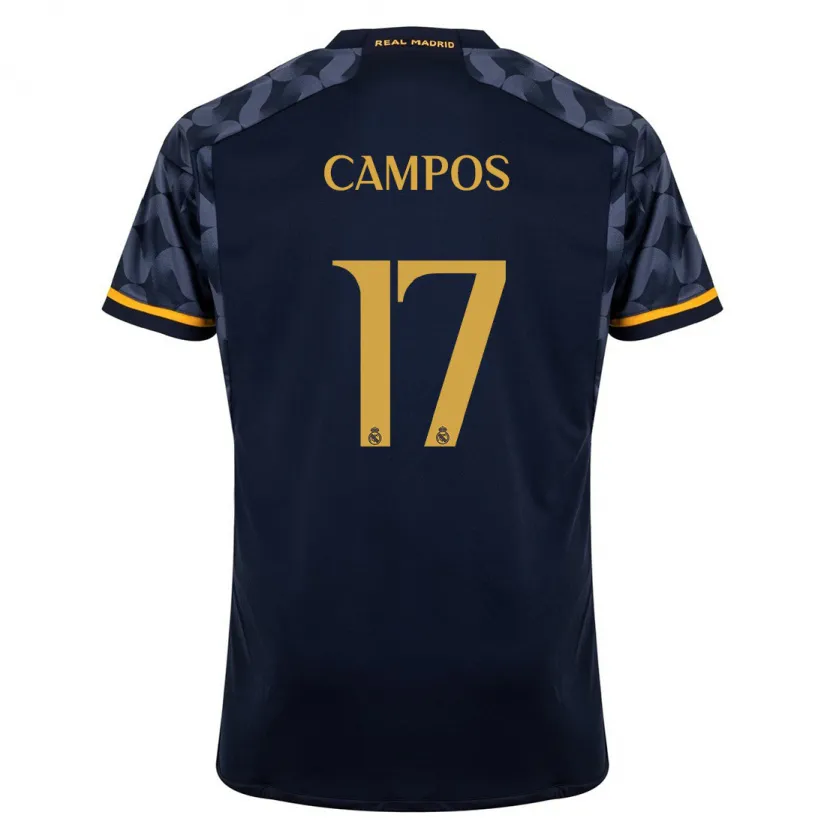 Danxen Hombre Camiseta Andrés Campos #17 Azul Oscuro 2ª Equipación 2023/24 La Camisa