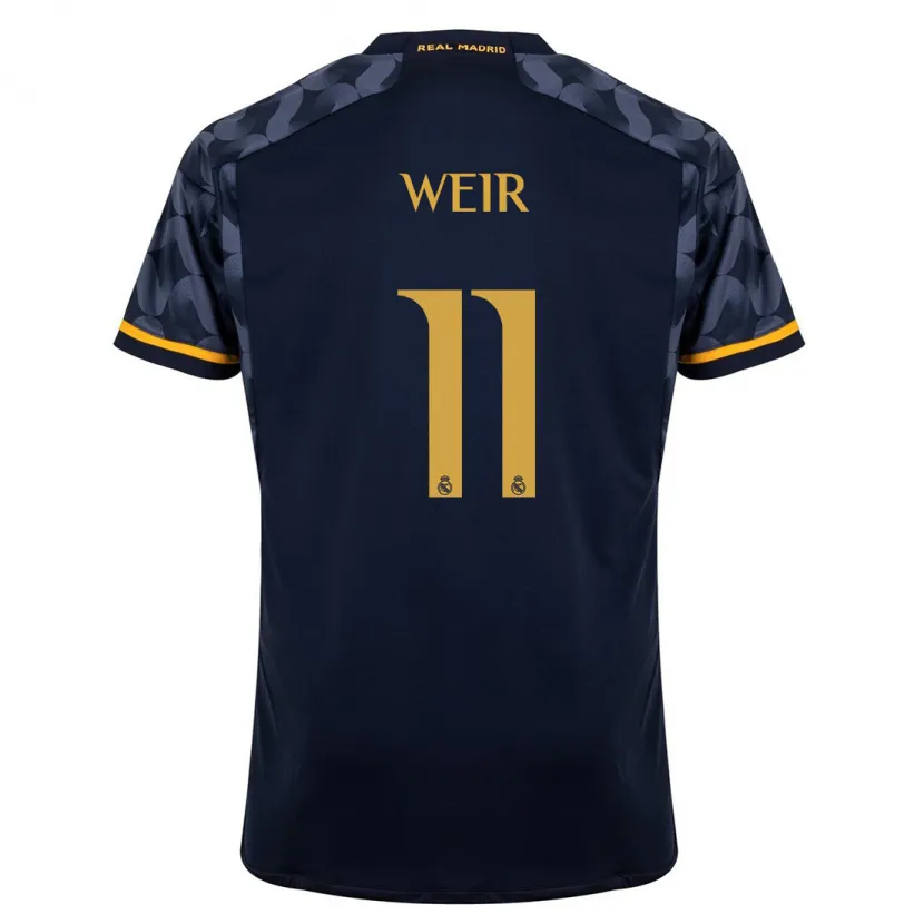 Danxen Hombre Camiseta Caroline Weir #11 Azul Oscuro 2ª Equipación 2023/24 La Camisa