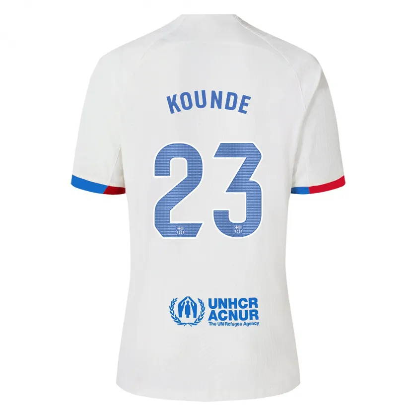 Danxen Hombre Camiseta Jules Koundé #23 Blanco 2ª Equipación 2023/24 La Camisa