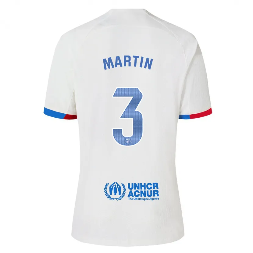 Danxen Hombre Camiseta Gerard Martin #3 Blanco 2ª Equipación 2023/24 La Camisa