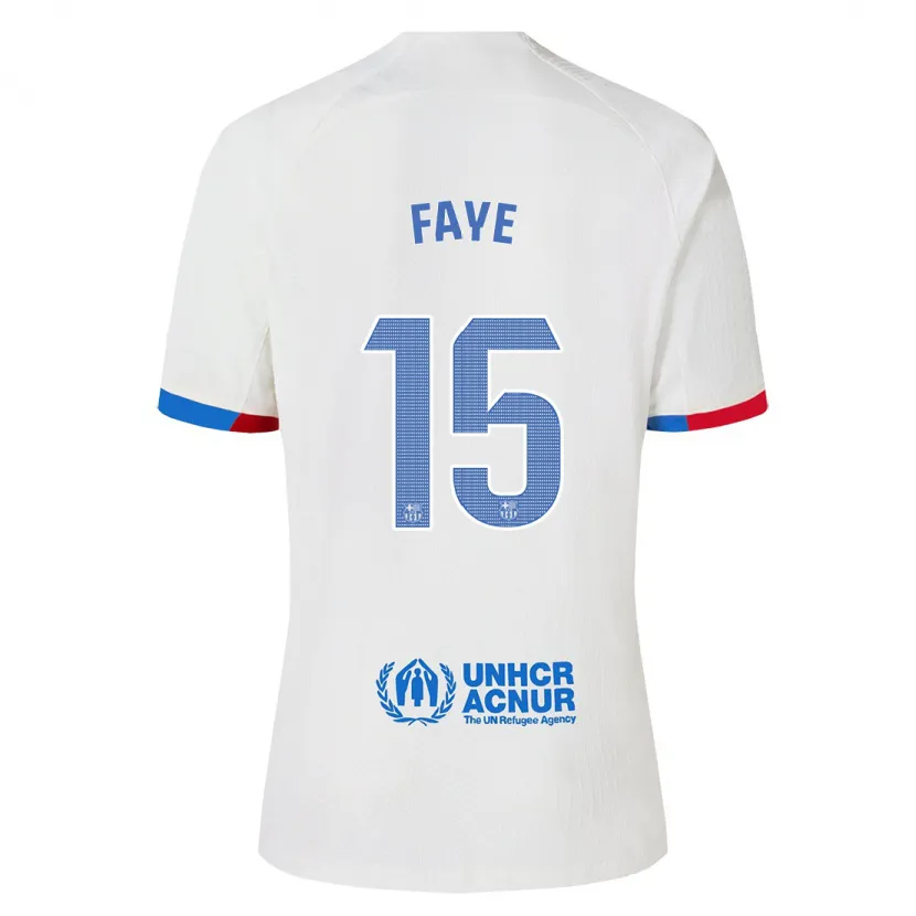 Danxen Hombre Camiseta Mikayil Faye #15 Blanco 2ª Equipación 2023/24 La Camisa