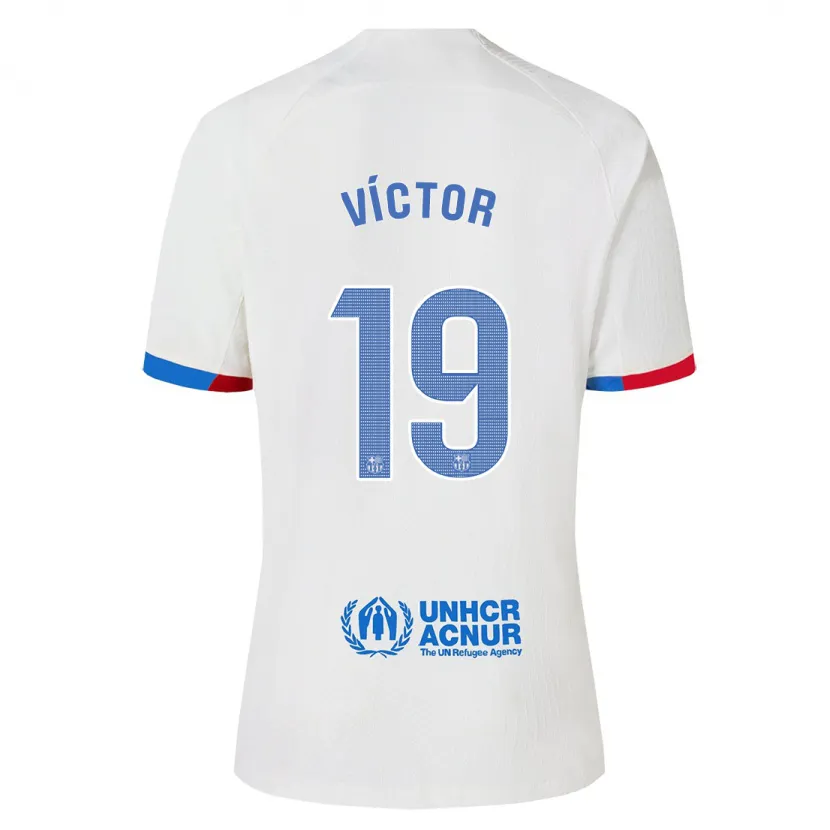 Danxen Hombre Camiseta Pau Víctor #19 Blanco 2ª Equipación 2023/24 La Camisa