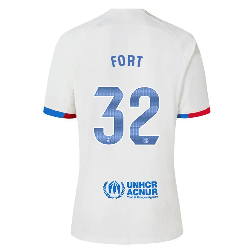 Danxen Hombre Camiseta Héctor Fort #32 Blanco 2ª Equipación 2023/24 La Camisa