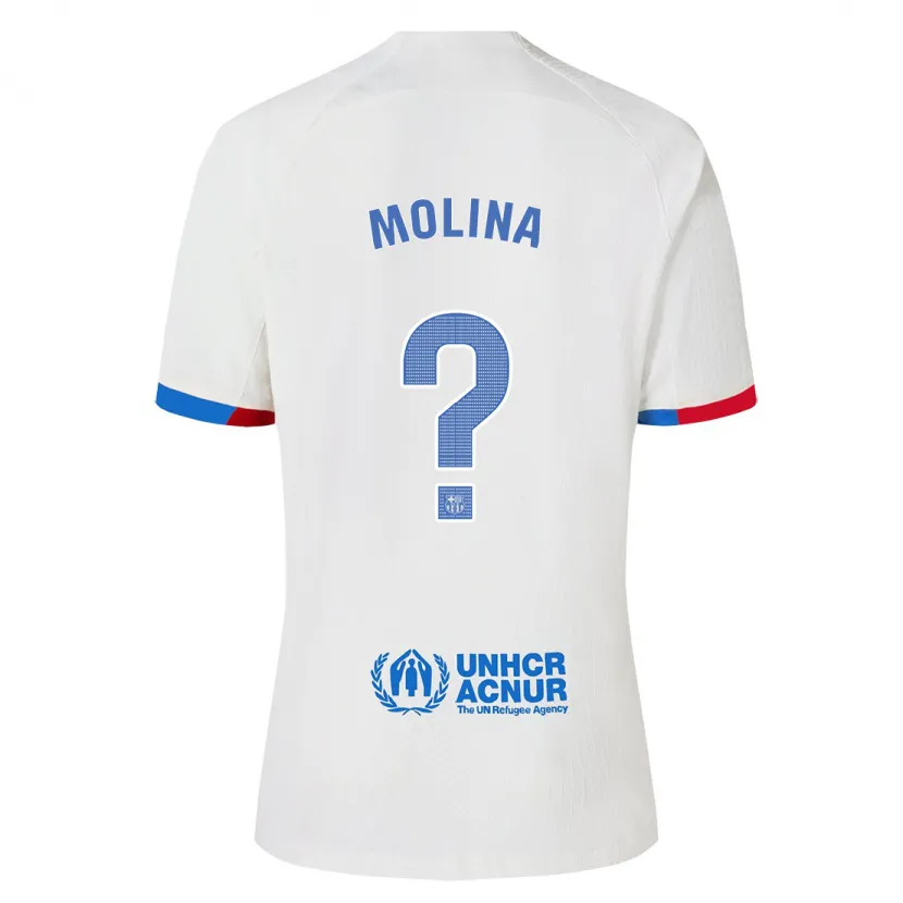 Danxen Hombre Camiseta Jan Molina #0 Blanco 2ª Equipación 2023/24 La Camisa