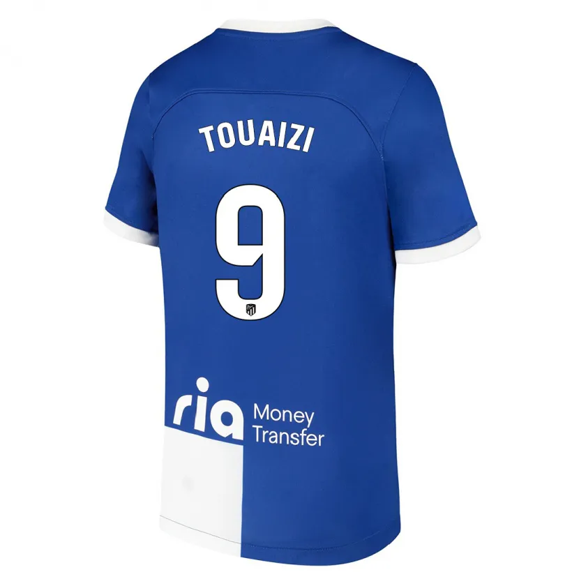 Danxen Hombre Camiseta Nabil Touaizi #9 Azul Blanco 2ª Equipación 2023/24 La Camisa