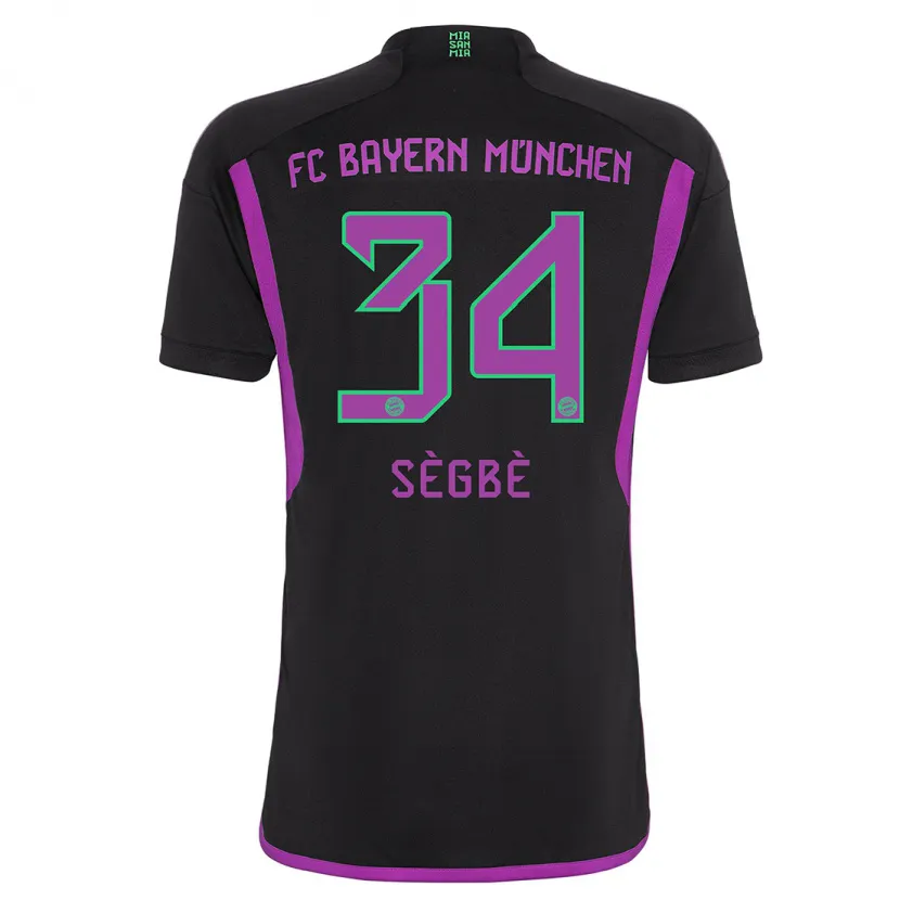 Danxen Hombre Camiseta Désiré Sègbè #34 Negro 2ª Equipación 2023/24 La Camisa