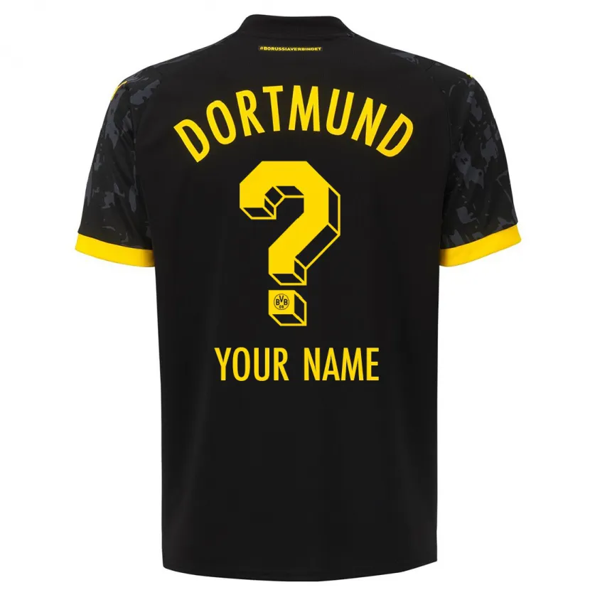 Danxen Hombre Camiseta Su Nombre #0 Negro 2ª Equipación 2023/24 La Camisa