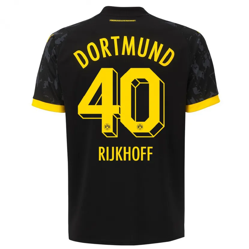 Danxen Hombre Camiseta Julian Rijkhoff #40 Negro 2ª Equipación 2023/24 La Camisa