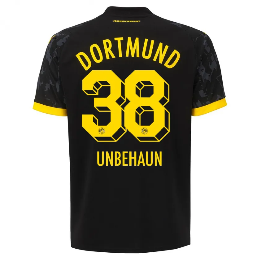 Danxen Hombre Camiseta Luca Unbehaun #38 Negro 2ª Equipación 2023/24 La Camisa