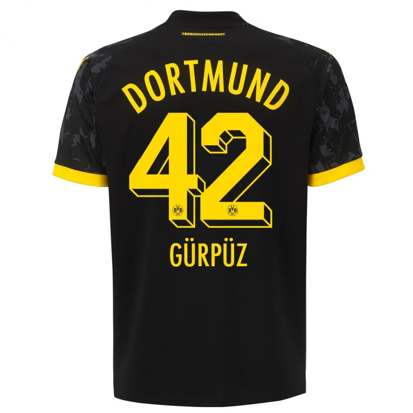 Danxen Hombre Camiseta Goktan Gurpuz #42 Negro 2ª Equipación 2023/24 La Camisa