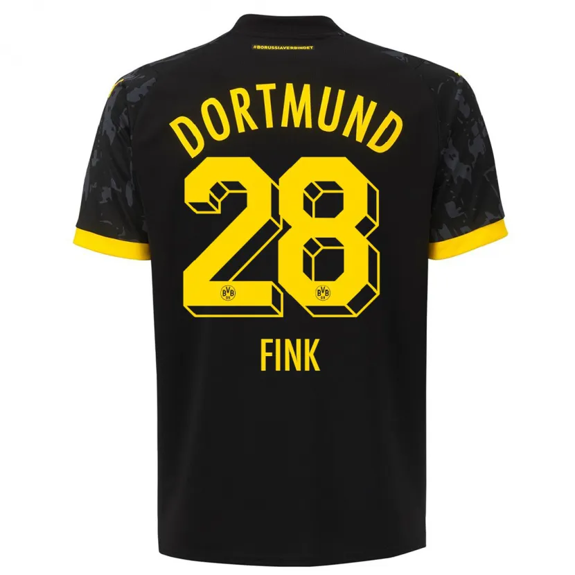 Danxen Hombre Camiseta Bradley Fink #28 Negro 2ª Equipación 2023/24 La Camisa