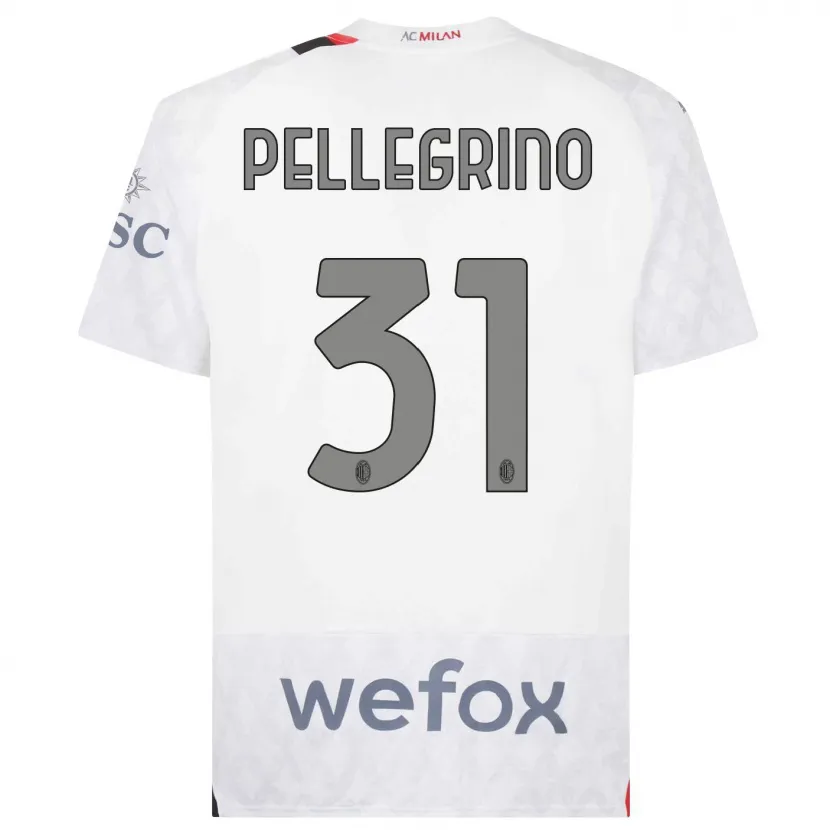 Danxen Hombre Camiseta Marco Pellegrino #31 Blanco 2ª Equipación 2023/24 La Camisa