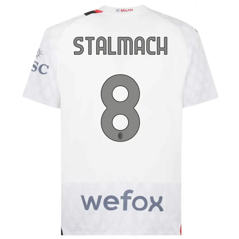 Danxen Hombre Camiseta Dariusz Stalmach #8 Blanco 2ª Equipación 2023/24 La Camisa