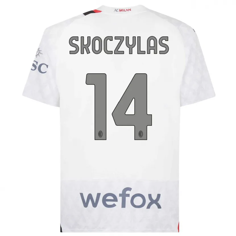 Danxen Hombre Camiseta Mateusz Skoczylas #14 Blanco 2ª Equipación 2023/24 La Camisa