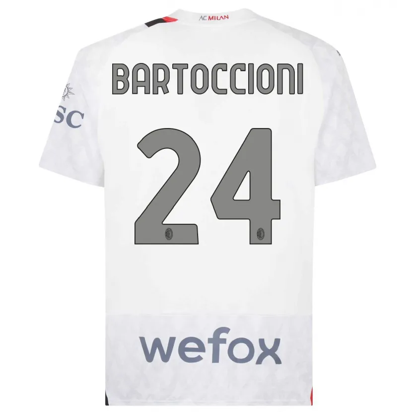 Danxen Hombre Camiseta Andrea Bartoccioni #24 Blanco 2ª Equipación 2023/24 La Camisa