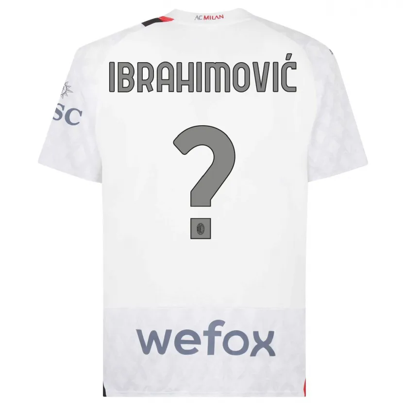 Danxen Hombre Camiseta Maximilian Ibrahimović #0 Blanco 2ª Equipación 2023/24 La Camisa