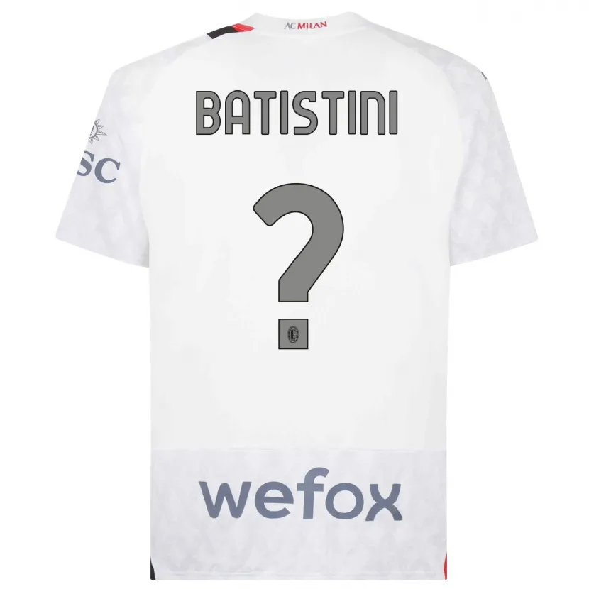 Danxen Hombre Camiseta Simone Batistini #0 Blanco 2ª Equipación 2023/24 La Camisa