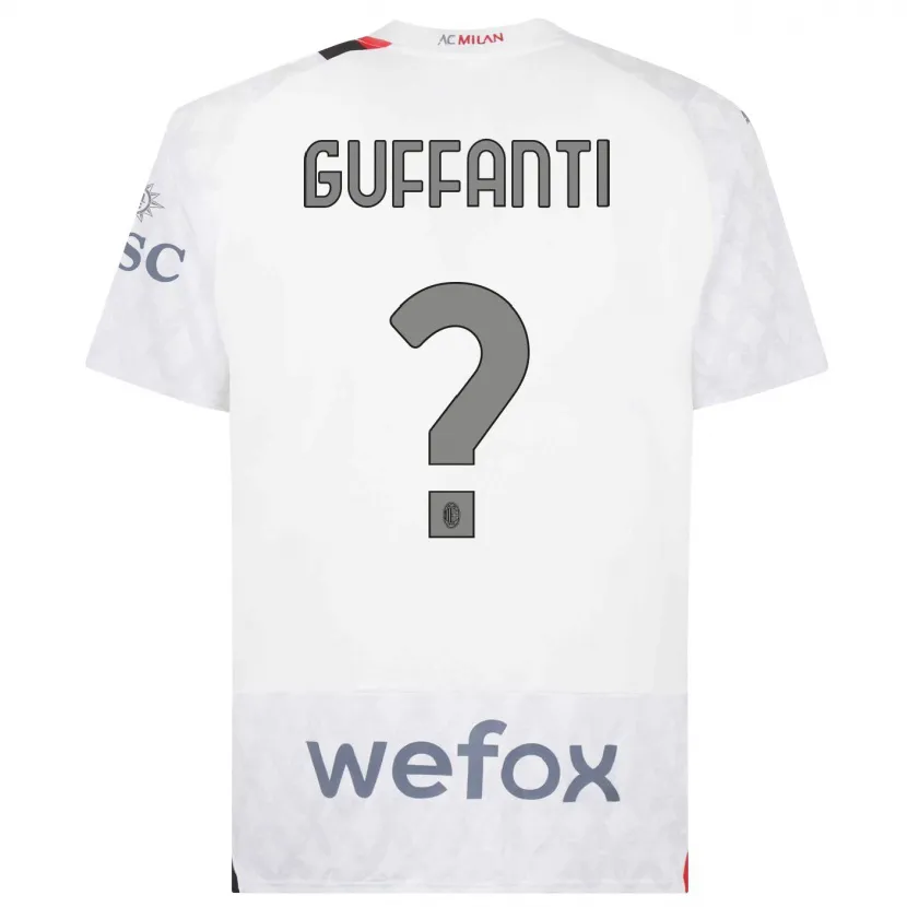 Danxen Hombre Camiseta Alessandro Guffanti #0 Blanco 2ª Equipación 2023/24 La Camisa