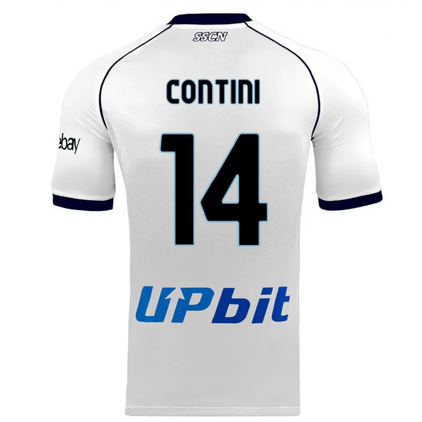 Danxen Hombre Camiseta Nikita Contini #14 Blanco 2ª Equipación 2023/24 La Camisa