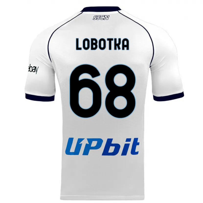 Danxen Hombre Camiseta Stanislav Lobotka #68 Blanco 2ª Equipación 2023/24 La Camisa