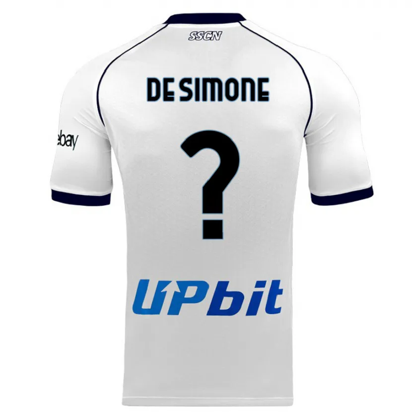 Danxen Hombre Camiseta Paolo De Simone #0 Blanco 2ª Equipación 2023/24 La Camisa