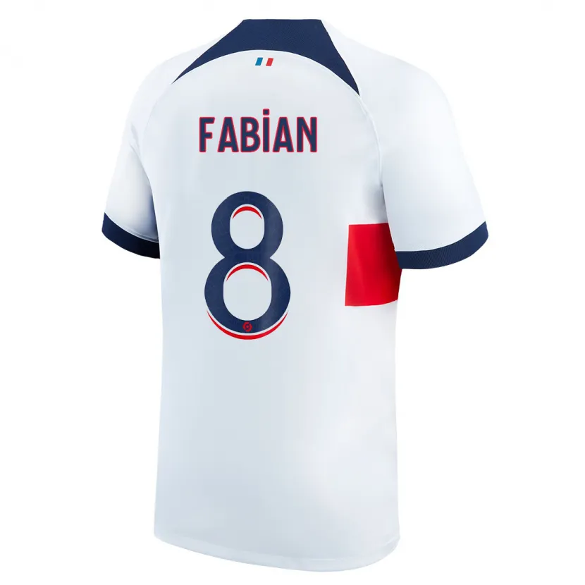 Danxen Hombre Camiseta Fabián Ruiz #8 Blanco 2ª Equipación 2023/24 La Camisa