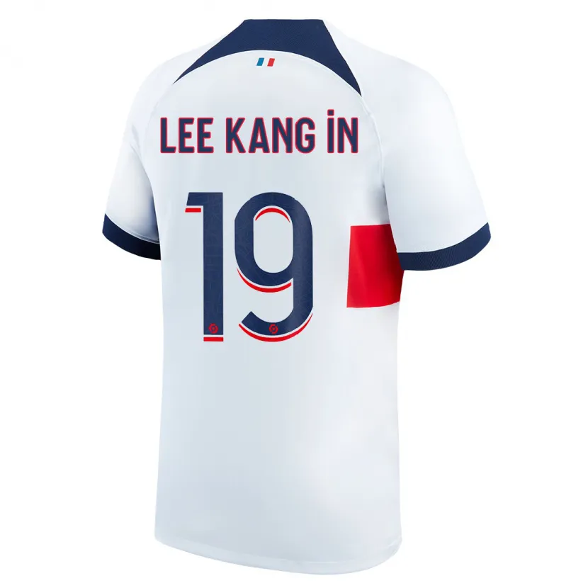 Danxen Hombre Camiseta Kang-In Lee #19 Blanco 2ª Equipación 2023/24 La Camisa