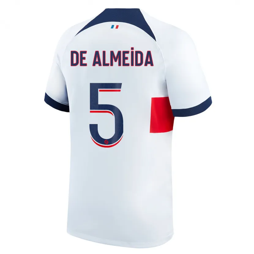 Danxen Hombre Camiseta Elisa De Almeida #5 Blanco 2ª Equipación 2023/24 La Camisa