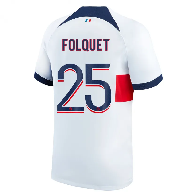 Danxen Hombre Camiseta Magnaba Folquet #25 Blanco 2ª Equipación 2023/24 La Camisa