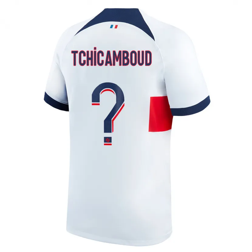 Danxen Hombre Camiseta Queyrell Tchicamboud #0 Blanco 2ª Equipación 2023/24 La Camisa