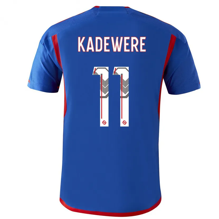 Danxen Hombre Camiseta Tino Kadewere #11 Azul Rojo 2ª Equipación 2023/24 La Camisa