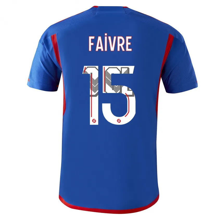 Danxen Hombre Camiseta Romain Faivre #15 Azul Rojo 2ª Equipación 2023/24 La Camisa