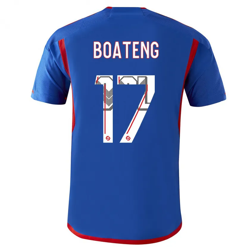 Danxen Hombre Camiseta Jerome Boateng #17 Azul Rojo 2ª Equipación 2023/24 La Camisa