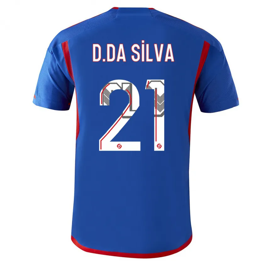 Danxen Hombre Camiseta Damien Da Silva #21 Azul Rojo 2ª Equipación 2023/24 La Camisa