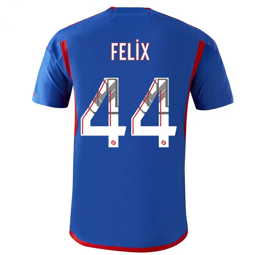 Danxen Hombre Camiseta Marley Felix #44 Azul Rojo 2ª Equipación 2023/24 La Camisa