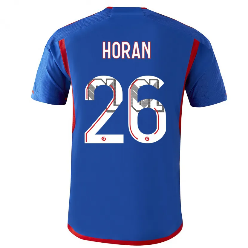 Danxen Hombre Camiseta Lindsey Horan #26 Azul Rojo 2ª Equipación 2023/24 La Camisa