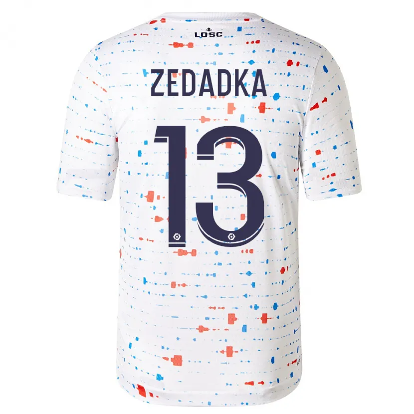 Danxen Hombre Camiseta Akim Zedadka #13 Blanco 2ª Equipación 2023/24 La Camisa