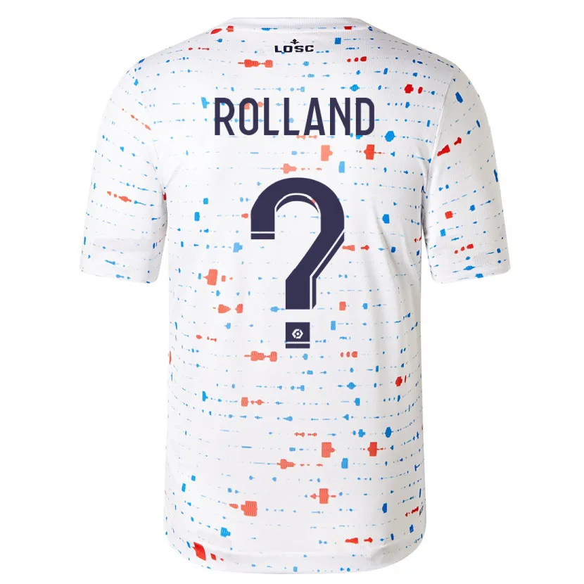 Danxen Hombre Camiseta Baptiste Rolland #0 Blanco 2ª Equipación 2023/24 La Camisa