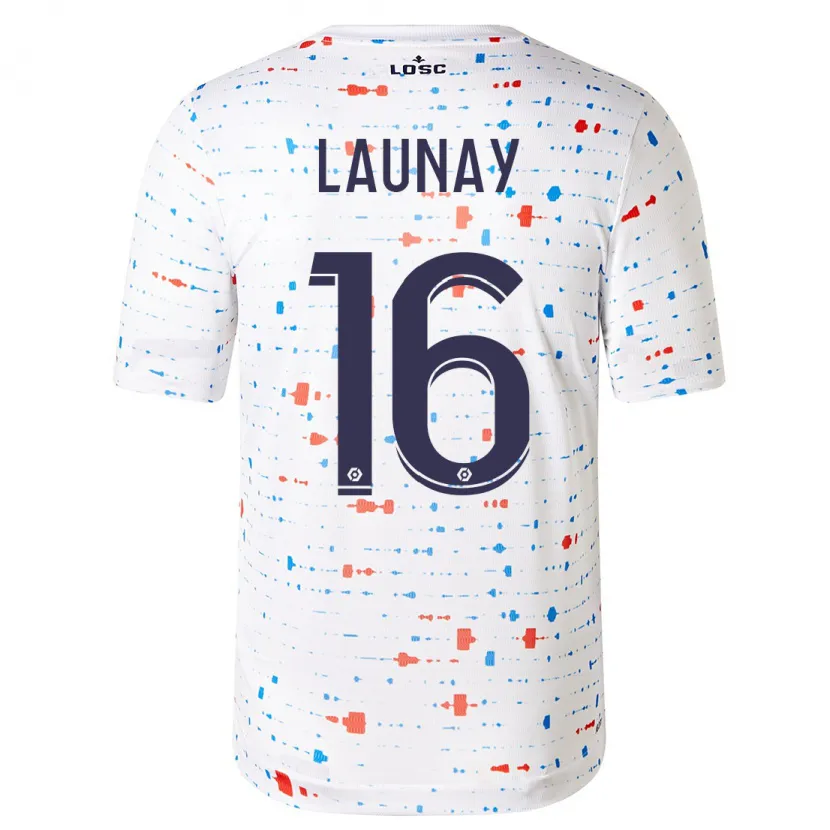 Danxen Hombre Camiseta Elisa Launay #16 Blanco 2ª Equipación 2023/24 La Camisa