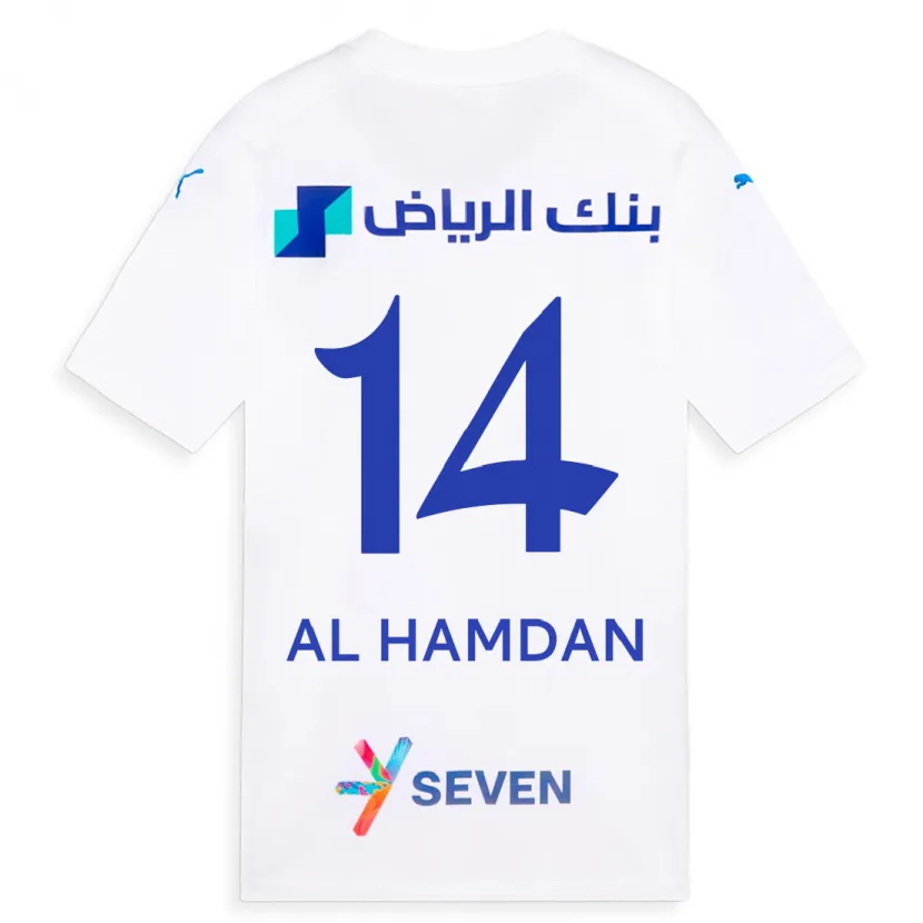 Danxen Hombre Camiseta Abdullah Al-Hamdan #14 Blanco 2ª Equipación 2023/24 La Camisa