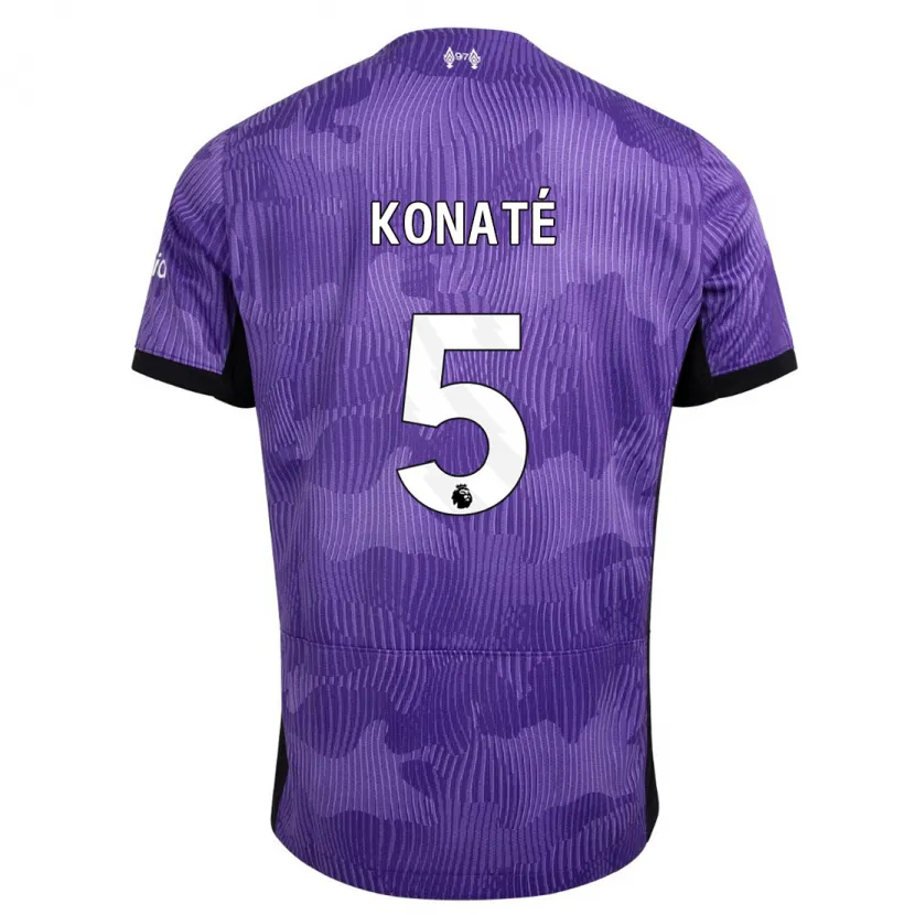 Danxen Hombre Camiseta Ibrahima Konaté #5 Púrpura Equipación Tercera 2023/24 La Camisa