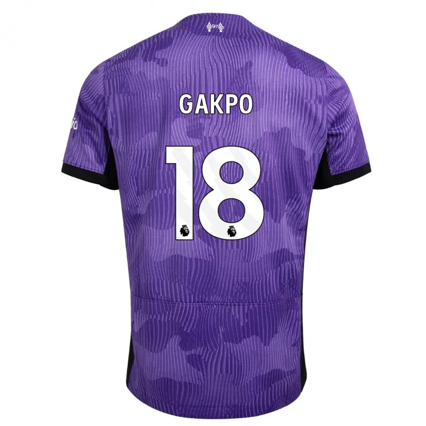 Danxen Hombre Camiseta Cody Gakpo #18 Púrpura Equipación Tercera 2023/24 La Camisa