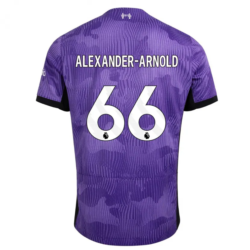 Danxen Hombre Camiseta Trent Alexander-Arnold #66 Púrpura Equipación Tercera 2023/24 La Camisa