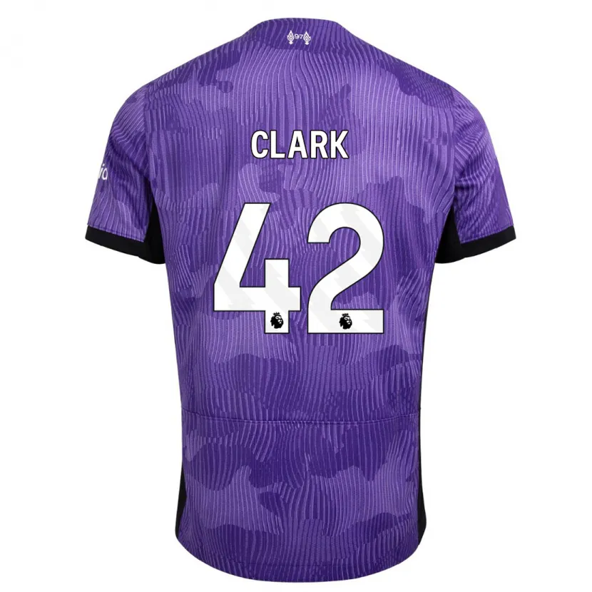 Danxen Hombre Camiseta Bobby Clark #42 Púrpura Equipación Tercera 2023/24 La Camisa