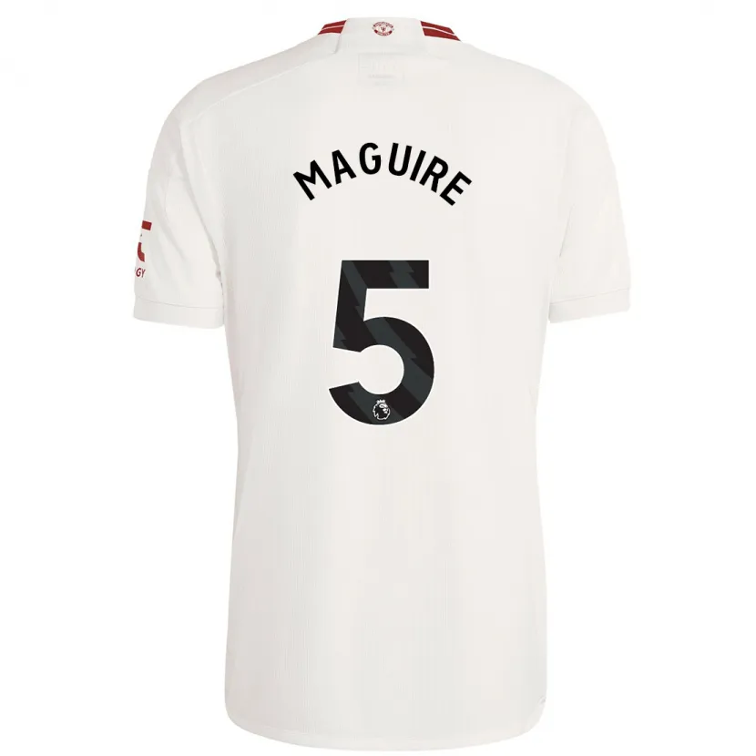 Danxen Hombre Camiseta Harry Maguire #5 Blanco Equipación Tercera 2023/24 La Camisa